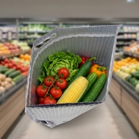 Sac isotherme de courses en argent, fourre-tout réutilisable et robuste pour supermarché et aliments froids