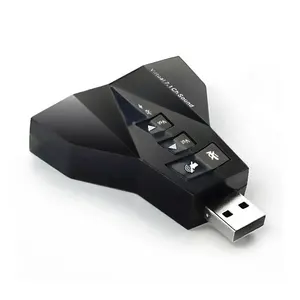 Double carte son virtuel 7.1 canaux adaptateur USB Double Microphone et casque carte son Audio 7.1