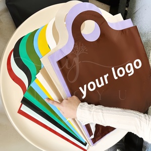 Sacchetti di Plastica Personalizzati con Manici, Borse Riciclabili per Abbigliamento, Sacchetti di Plastica con Scritta 'Grazie' per Piccole Imprese - Product Image 6