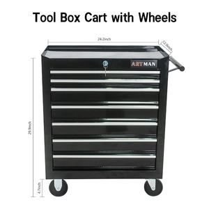 7-ngăn kéo cán công cụ ngực tùy chỉnh OEM kim loại lưu trữ tủ với xử lý bánh xe cho hộ gia đình hội thảo & nhà để xe làm bằng thép - Product Image 3