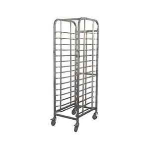 खाद्य सेवा 15-टियर स्टेनलेस स्टील 201 शीट पैन/बन पैन रैक वाणिज्यिक बेकरी ट्रे ट्रॉली - Product Image 4