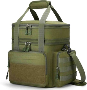 Grand sac à lunch isotherme à double compartiment, étanche et thermique, pour le travail, en polyester avec motif de lettres - Product Image 1