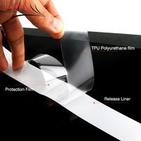 Bande de Protection des bordures de porte transparentes, film ppf INVISIBLE, Anti-rayure, 2 pièces