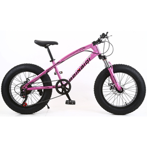 Vélo de montagne pour adultes KEYO 20 pouces avec pneus larges en acier, 7 vitesses, frein à disque mécanique, suspension, jantes en aluminium, tige éclairée confortable - Product Image 4