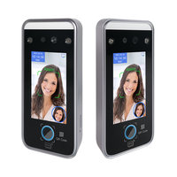 Máquina de asistencia de reconocimiento facial biométrico AI Iphone Lector NFC Visitante Escáner de código QR Control de acceso con software en la nube