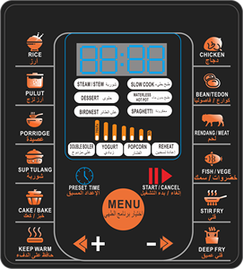 Mijoteuse électrique mijoteuse 6L Multifonctionnel Digital mijoteuse Cuiseur à riz à pression électrique avec bol antiadhésif - Product Image 3