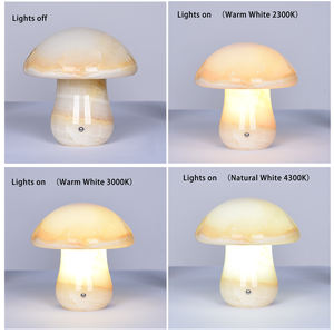 Lámpara de Mesa LED Ecológica Moderna de Cerámica y Mármol Natural, Impermeable para Sala de Estar, Multicolor, Batería Incluida - Product Image 4