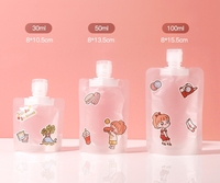 Fabrication de crème pour les mains imprimée sur mesure 30ml 50ml 100ml, pochette à bec anti-fuite pour shampoing nettoyant pour le corps