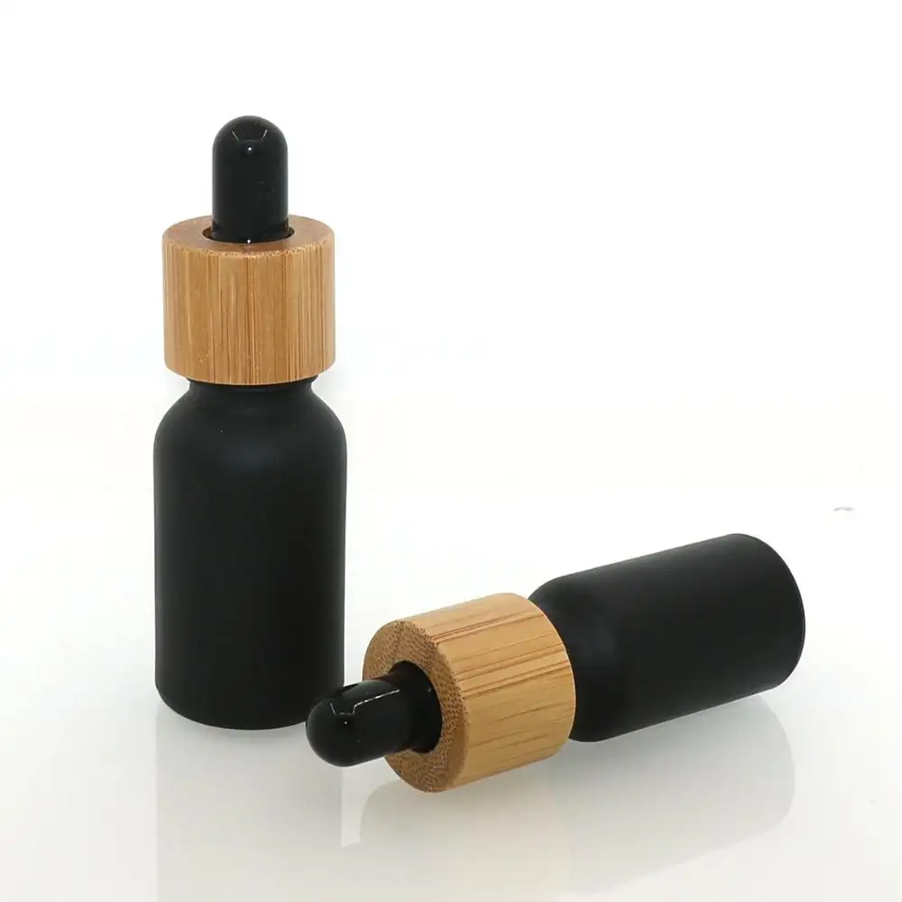 1 oz empty matte black designer hair oil bottle packaging companies gold custom hair oil packaging glass oil dropper bottle