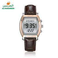 ALHARAMEEN jam tangan Digital, jam tangan Muslim Reloj dengan arah kiblat otomatis
