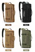 Sac de sport et de voyage unisexe grande capacité pour la randonnée en plein air, la gym et le yoga, en toile de coton, style seau, décontracté, mode et rétro