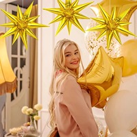 Ballon en étoile de 22 pouces arc-en-ciel doré explosion conjointe étoile ballons en aluminium pour anniversaire fête des mères décor de fête de mariage