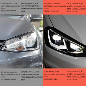 Pour VW <span class=keywords><strong>Golf</strong></span> <span class=keywords><strong>7</strong></span> MK7 2013-<span class=keywords><strong>2017</strong></span> Accessoires de phare avant de voiture Phare LED <span class=keywords><strong>Golf</strong></span> 8 Assemblage avec conception à double lentille État - Product Image 5