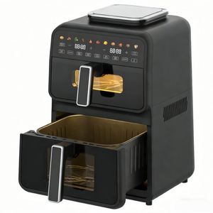 Friteuse à air double compartiment 2026Household 3000W 220V antiadhésive avec fenêtre visible et élément chauffant en acier inoxydable SS304 - Product Image 2