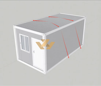 Maison conteneur préfabriquée contemporaine extensible de 20 pieds et 40 pieds pour hôtels, bureaux et toilettes