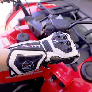 Gants de moto professionnels Shamofeng en cuir véritable pour la course en extérieur, longs, anti-chute et chauds pour les motards - Product Image 5