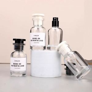Flacon de parfum en verre transparent à fond épais avec logo personnalisé 30ml/50ml/100ml, vaporisateur de parfum, pompe, usage cosmétique - Product Image 6