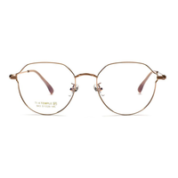 Gafas Populares para Hombre, Montura de Aleación de Titanio Metálica, Anti Luz Azul, para Uso Diario