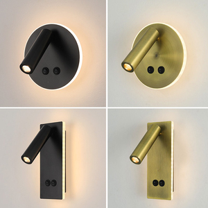 โคมไฟติดผนัง LED 3W สำหรับห้องนอนโรงแรม, โคมไฟติดผนังแบบหมุนได้หัวเตียงอ่านหนังสือไฟสปอตไลท์โครงเหล็กดีไซน์ทันสมัยหรี่แสงได้ - Product Image 5