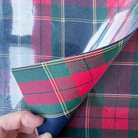 Tissu écossais à carreaux Buffalo de haute qualité, écologique, léger, imperméable, en polyester enduit de PVC, noir, blanc, rouge, tissu gingham