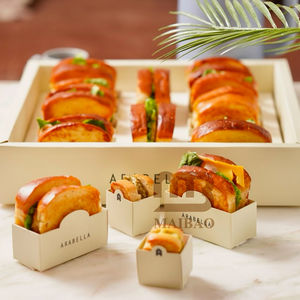 Design personnalisé arabe Dessert boulangerie pâtisserie compartiment boîte d'emballage conteneur gâteau Cruffin boîte avec insérer les dosettes et poignée - Product Image 5