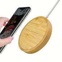 Chargeur magnétique 15W Type C en bois, chargeur sans fil pour smartphone, chargeur rapide sans fil pour téléphone portable