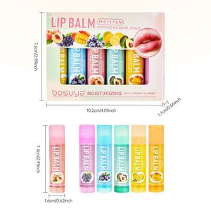 ชุดลิปบาล์ม 6 ชิ้น กลิ่นผลไม้ รับทำโลโก้ ลิปสติกบำรุงริมฝีปาก สำหรับทั้งผู้ชายและผู้หญิง เหมาะสำหรับเป็นของขวัญ - Product Image 3