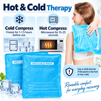 Compresse chaude/froide réutilisable XL en gel souple, pour soulager la douleur au dos, à la cheville, à la jambe, au pied, au bras