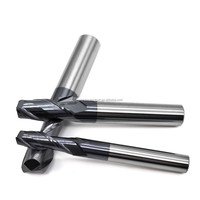 Fraise à queue en carbure de tungstène à 4 cannelures pour usinage CNC de précision, finition de surface, OEM/ODM, angle de hélice 45°
