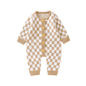 Combinaison bébé unisexe Mia Factory RTS en tricot de spandex/coton avec fermeture éclair pour le printemps - Product Image 1