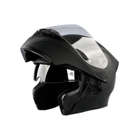 Casque de moto à face ouverte avec conception de logo personnalisée Double visière Style rabattable Matériau ABS Taille réglable Garantie OEM-Promotion des ventes