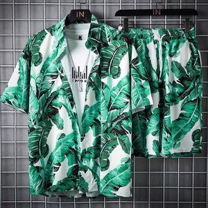 Ensemble de Plage Tendance pour <span class=keywords><strong>Homme</strong></span> Été 2024 : <span class=keywords><strong>Chemise</strong></span> à Manches Courtes et Short Décontractés, Ample et Élégant avec Motif Fleuri - Product Image 3
