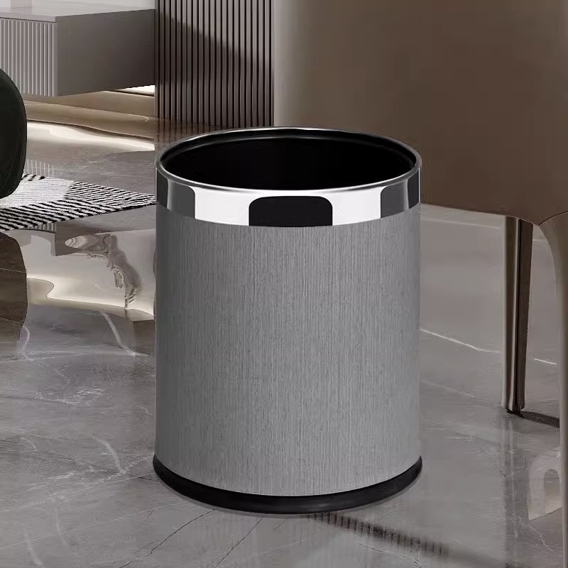 10L Premium Gray Wood Grain with Silver Ring