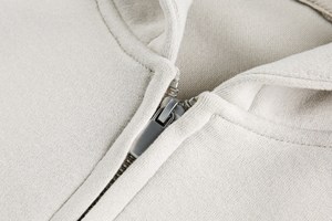 Sweat-shirt unisexe à capuche zippé HC, coupe oversize, manches classiques, motif lettre brodé, en coton noir French Terry, décontracté, automne - Product Image 5