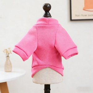 เสื้อสเวตเตอร์คอกลมสำหรับสัตว์เลี้ยง สีพื้น โพลีเอสเตอร์ ขนาดเล็ก กลาง เสื้อผ้าสำหรับสุนัขและแมว ดีไซน์เรียบง่าย ใส่ได้ทุกฤดู - Product Image 4