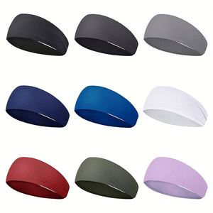 Bandeau de sport large en polyester à rayures, imprimé avec logo personnalisé, vente en gros, pour yoga et fitness - Product Image 2
