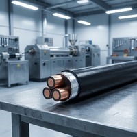 Cables de Potencia XLPE de Alta Tensión con Núcleo de Cobre YJV22 de 3x70mm, 3x95mm, 3x120mm para Ferrocarril Industrial, 10kV, 15kV, 36kV