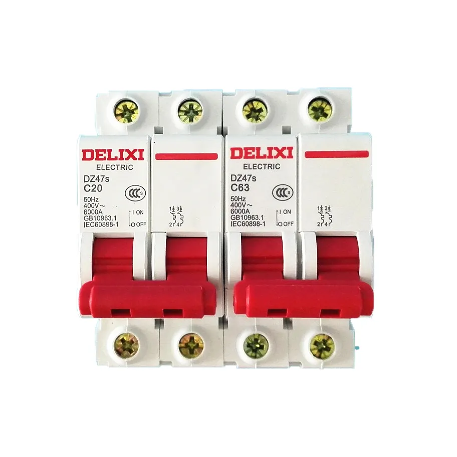 Delixi Superior dz47s 2P có thể được sử dụng trong các nhà máy các công ty phân phối điện hộp MCB đúc trường hợp ngắt mạch