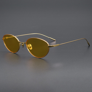 Gafas de Sol Ultraligeras de Titanio Puro de 7g, Montura Redonda Retro con Aro de Alambre, Protección UV400, Aptas para Lentes Graduadas, para Hombre y Mujer, ODM OEM - Product Image 2