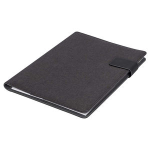 ใหม่เอกสารหนัง PU รีฟิลแพดผลงานออแกไนเซอร์ A4 Padfolio มืออาชีพที่มีขาตั้งโทรศัพท์ - Product Image 4