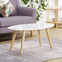 Table d'appoint en bois JB en promotion, table basse blanche en bois à quatre pieds pour salon