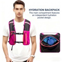 Gilet de course personnalisé avec bande réfléchissante et poche d'hydratation pour hommes/femmes - Léger, résistant à l'eau, respirant pour la nuit