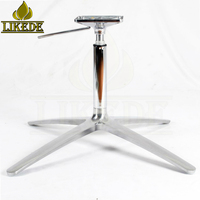 Composant de base de chaise de salle à manger/loungue en alliage d'aluminium, réglable en hauteur, pivotant, à quatre étoiles