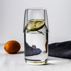 Bình Đựng Nước Thủy Tinh Bán Buôn Sản Xuất Có Cốc Cốc Thủy Tinh Chịu Nhiệt Borosilicate Bình Đựng Nước Cho Nước Trái Cây - Product Image 2