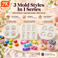 Jinke 4-Fach Silikon-Schokoladenform Mini Runde Bohnenform DIY Fondant Kuchendekoration Backwerkzeug Lebensmittelecht