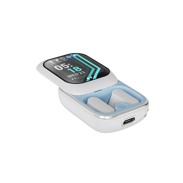 ANC Wireless Earbuds Smart LCD Touch Screen Noise Cancelling TWS Headset for Sports Fast Charging Nice Sound Microphone Included
