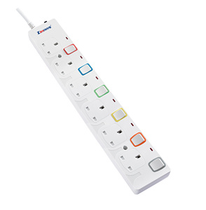 Enchufe de Extensión BS con 6 Tomas <span class=keywords><strong>IEC</strong></span> Hembra y 2 Puertos USB Tipo-C, Certificado por Gmark y SASO, Clasificación IP20, 13A - Product Image 5