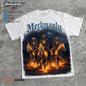 T-shirt pour homme Meckmanly, manches courtes, col rond, imprimé design moto, noir, polyester, coupe régulière, respirant, style streetwear - Product Image 5