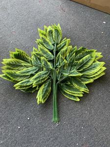 ใบไม้ประดิษฐ์สีเขียวใบใหญ่ใบมะม่วง12ใบสีเขียวประดิษฐ์สำหรับการจัดดอกไม้ในงานแต่งงาน - Product Image 4