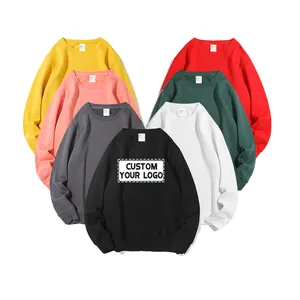 Groothandel Custom Logo Sweatshirts Geen Minimum Goedkope Vlakte Sweatshirts Trui Sweater Zonder Capuchon